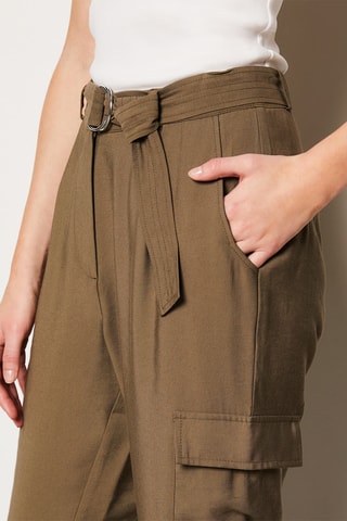 Pantalon taille haute Boulevard Saint Germain - Kaki