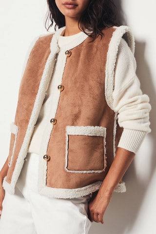 Veste sans manches Boulevard Saint Germain - Marron