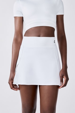 Jupe-short taille haute Active - Blanc