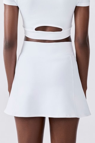 Jupe-short taille haute Active - Blanc