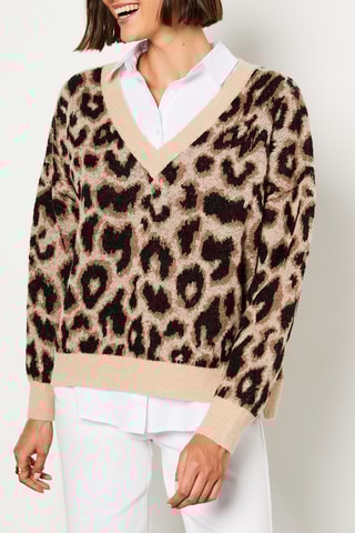 Pull Bar à pulls - Beige et noir