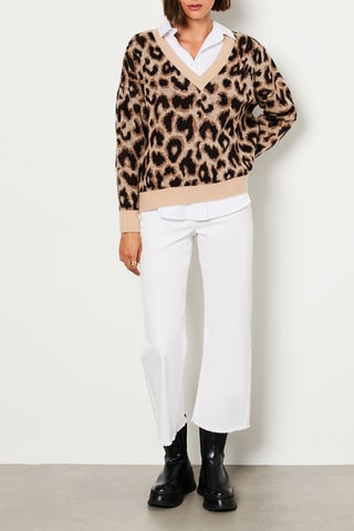 Pull Bar à pulls - Beige et noir