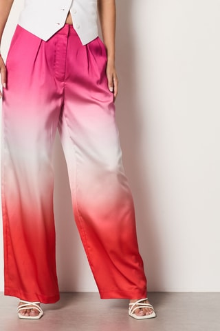 Pantalon dip and dye Sunset Hour - Fuchsia et rouge