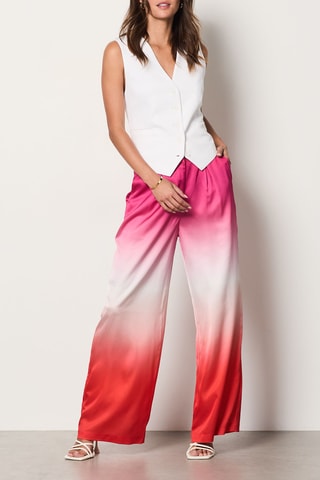Pantalon dip and dye Sunset Hour - Fuchsia et rouge