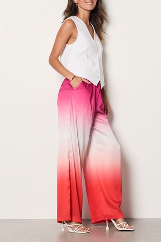 Pantalon dip and dye Sunset Hour - Fuchsia et rouge