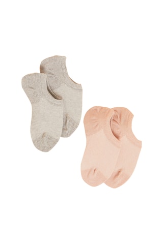 2 paires de socquettes - Rose clair et gris