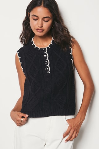 Pull sans manches - Noir