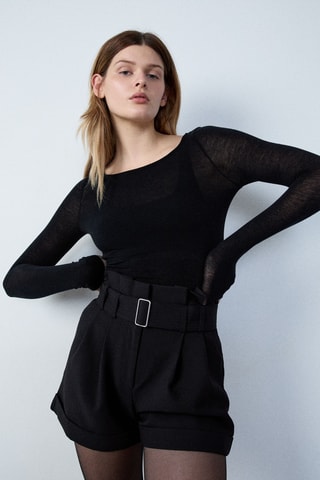 Short taille haute RDV Au Studio - Noir