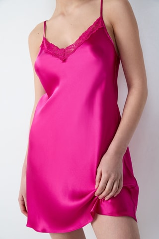 Nuisette en soie - Fuchsia