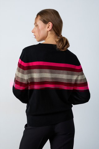 Pull en laine Abstract Poetry - Noir