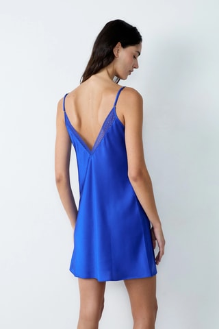 Nuisette en soie - Bleu roi