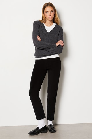 Pantalon en velours Essentiel - Noir