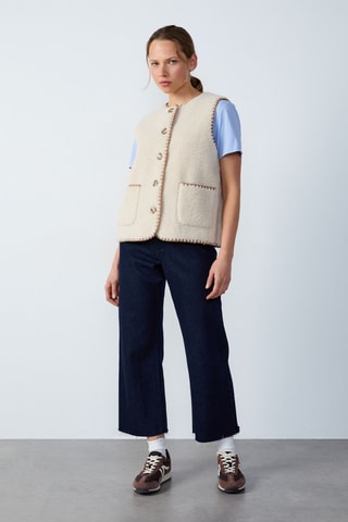 Gilet sans manches Rdv Au Studio - Ecru