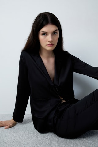 Chemise de pyjama Modern Graphic - Noir