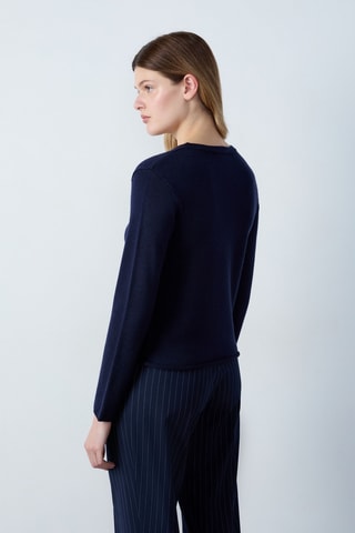 Pull en laine RDV Au Studio - Bleu marine