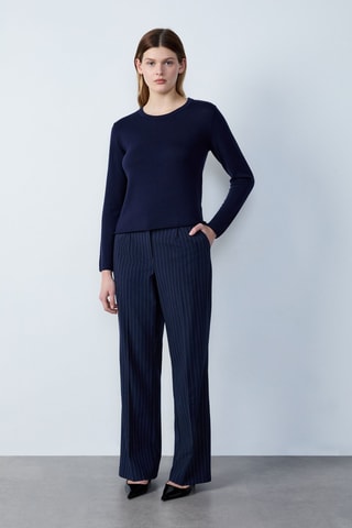 Pull en laine RDV Au Studio - Bleu marine