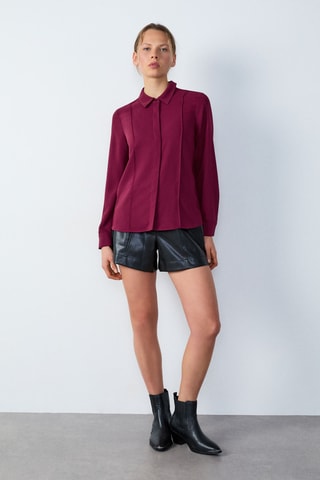 Camisa Abstract Poetry - Bordô