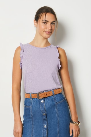 T-shirt sans manches In Full Bloom - Violet