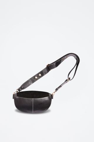 Sac bandoulière en nubuck Essentiel - Noir