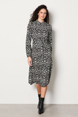 Robe chemise Essentiel - Noir et blanc