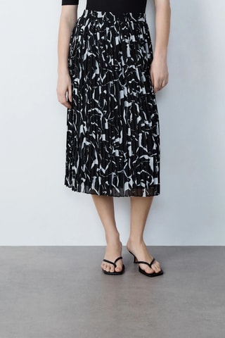 Jupe plissée taille haute Essentiel - Noir