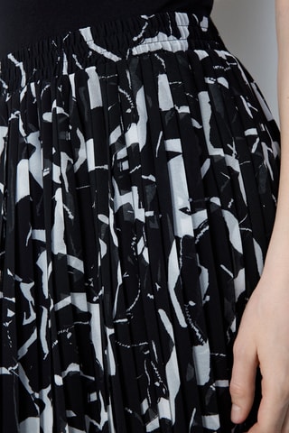 Jupe plissée taille haute Essentiel - Noir