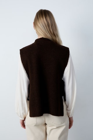 Pull sans manches Abstract poetry - Marron foncé