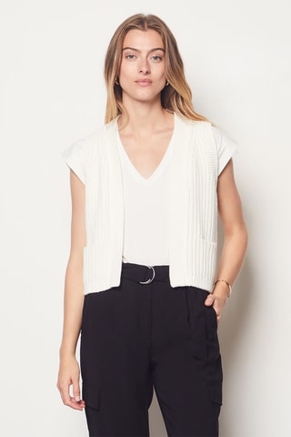 Gilet sans manches Essentiel - Ecru