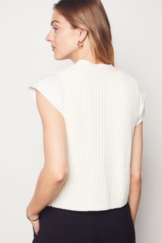 Gilet sans manches Essentiel - Ecru