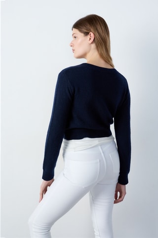 Gilet en laine Essentiel - Bleu marine