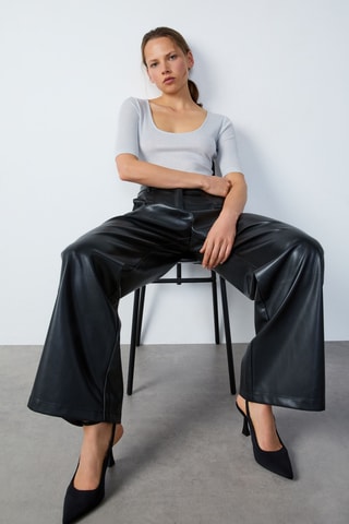 Pantalon taille haute Abstract Poetry - Noir