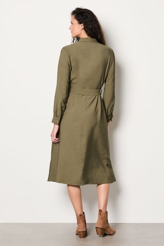 Robe chemise Marche aux fleurs - Kaki