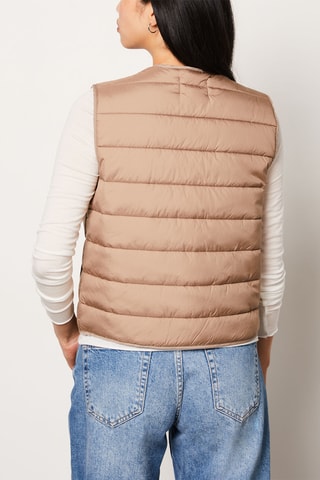 Doudoune sans manches Essentiel - Beige