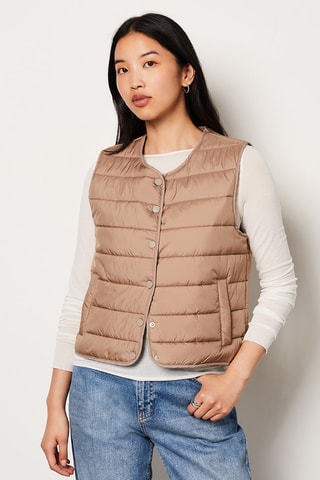 Doudoune sans manches Essentiel - Beige