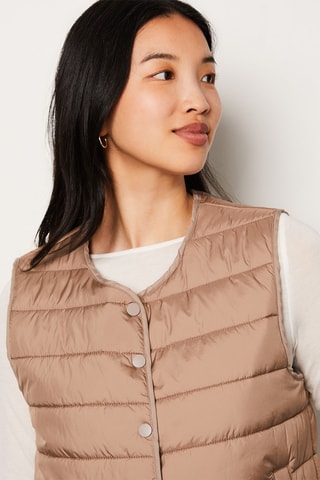 Doudoune sans manches Essentiel - Beige