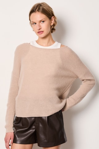 Pull en laine Essentiel - Beige clair