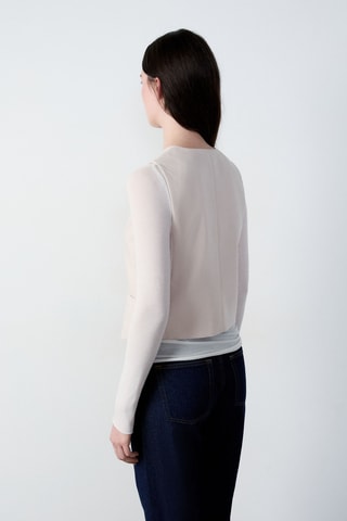 Gilet sans manches Essentiel - Beige