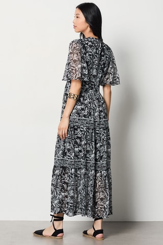 Robe longue - Noir et blanc