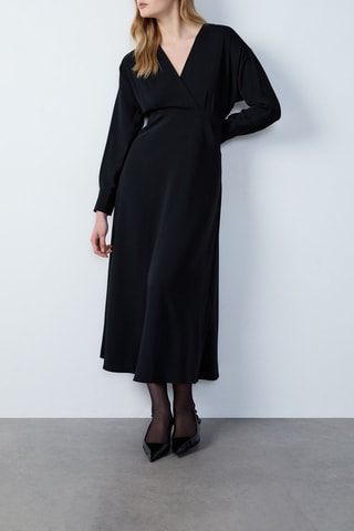 Robe longue Abstract Poetry - Noir