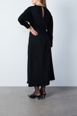 Robe longue Abstract Poetry - Noir