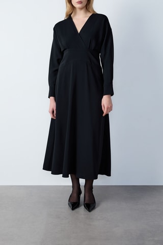 Robe longue Abstract Poetry - Noir