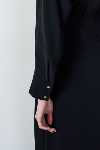 Robe longue Abstract Poetry - Noir