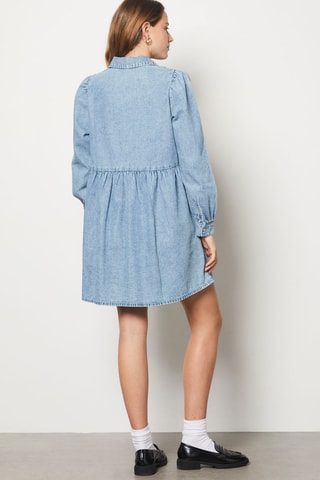 Robe patineuse en jean Boulevard Beaumarchais - Bleu