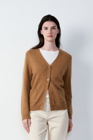 Gilet en laine Essentiel - Camel