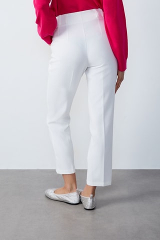 Pantalon 7/8 taille haute Essentiel - Blanc