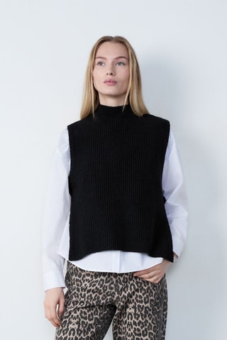 Pull sans manches Abstract Poetry - Noir