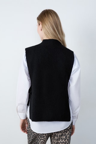 Pull sans manches Abstract Poetry - Noir