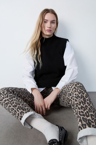 Pull sans manches Abstract Poetry - Noir