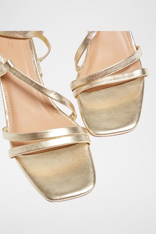 Sandales à talons en cuir In Full Bloom - Doré