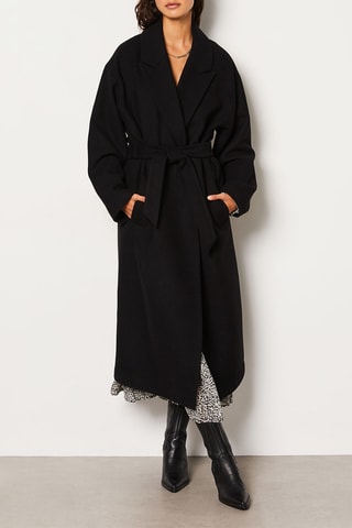 Manteau en laine Abstract Poetry - Noir